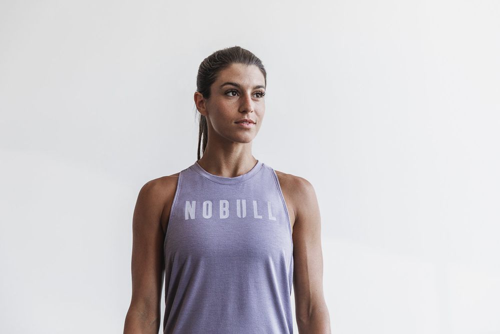 NOBULL Women's High-Neck Tank Tops - Lavender - Ireland (4509VBGOH)